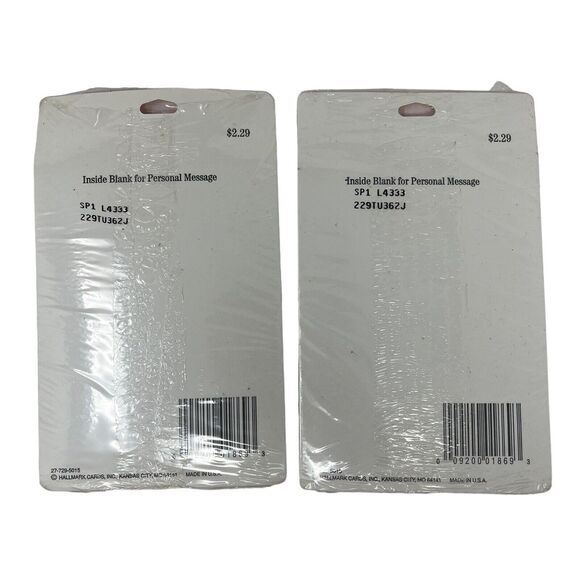 Vintage Hallmark‎ Blank Thank You Cards Set Of 2  NOS 8 Pc Each. - Picture 2 of 2